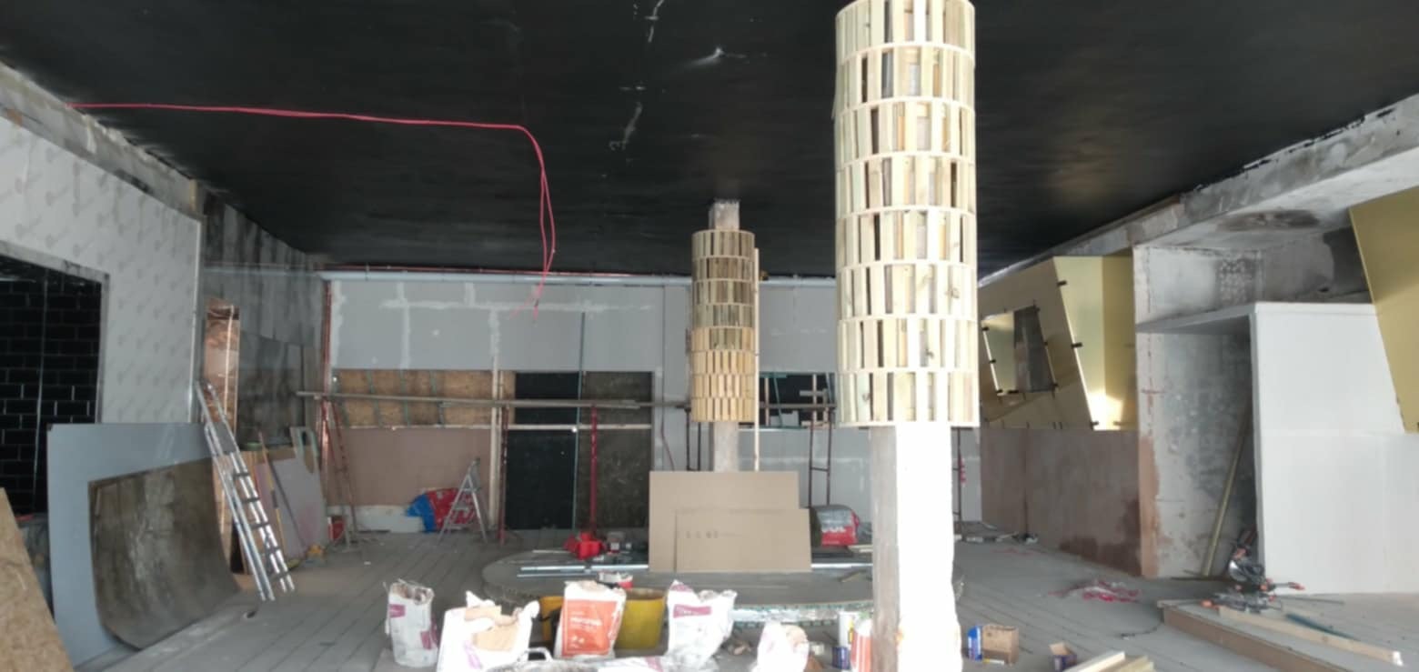 Restaurant Fitout — Column Cladding